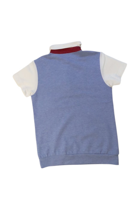 A Blue Short Sleeve Tops from Momonittu in size 6T for boy. (Back View)