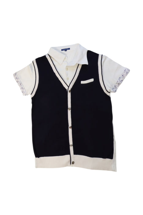 A Navy Short Sleeve Shirts from Nicholas & Bears in size 12Y for boy. (Front View)