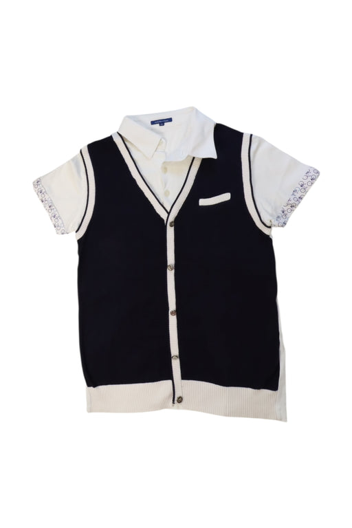A Navy Short Sleeve Shirts from Nicholas & Bears in size 12Y for boy. (Front View)