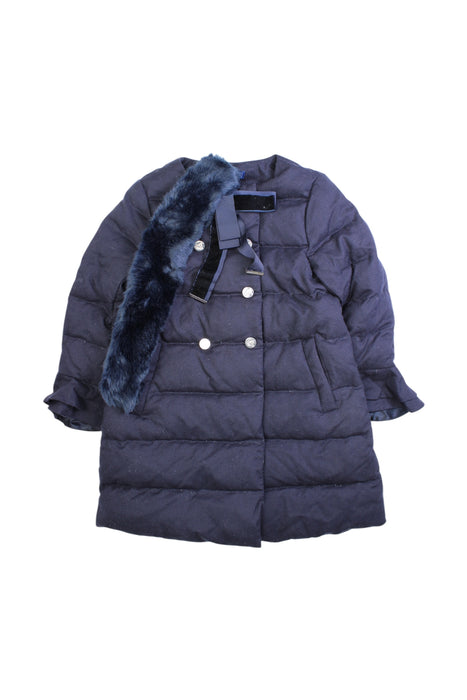 A Navy Puffer/Quilted Coats & Outerwear from Nicholas & Bears in size 6T for girl. (Front View)