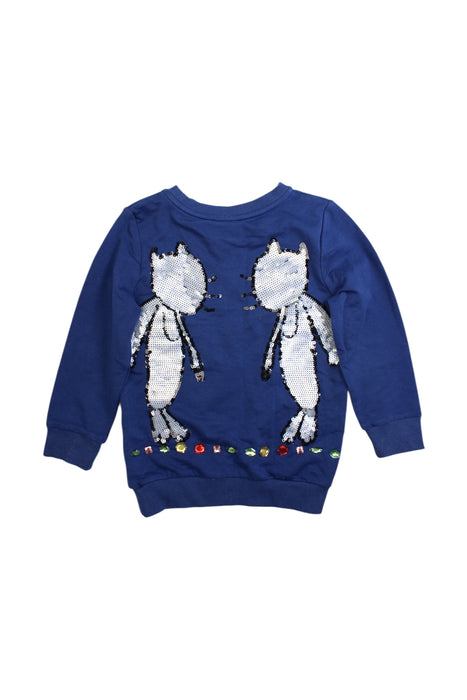 A Blue Crewneck Sweatshirts from Lovie by Mary J in size 6T for girl. (Back View)
