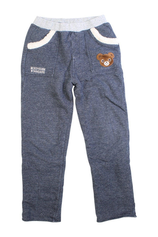 A Navy Sweatpants from Miki House in size 7Y for girl. (Front View)