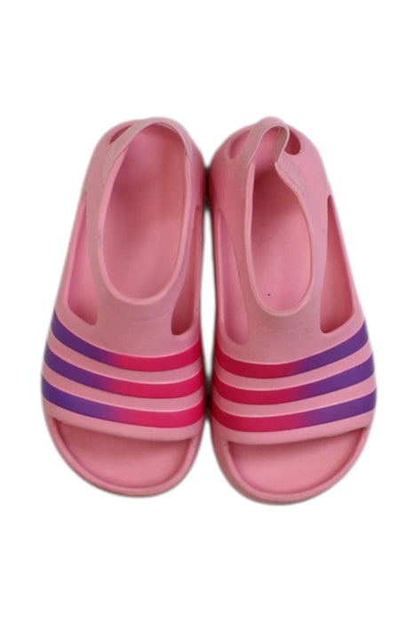 A Pink Slippers from Adidas in size 3T for girl. (Back View)