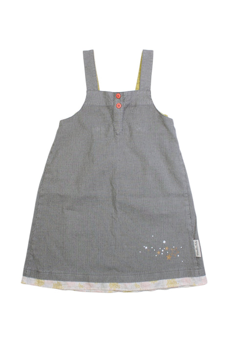 A Grey Sleeveless Dresses from Moulin Roty in size 3T for girl. (Front View)