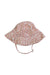 A Pink Sun Hats from Acorn in size 0-3M for girl. (Front View)