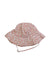 A Pink Sun Hats from Acorn in size 0-3M for girl. (Back View)