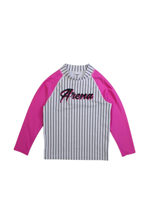 A Pink Rash Guards from Arena in size 6T for girl. (Front View)