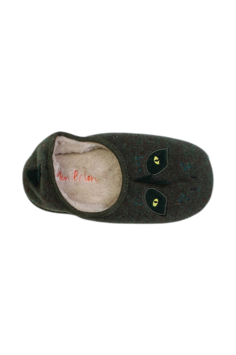 A Brown Slippers from Boden in size 7Y for boy. (Front View)