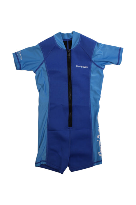 A Blue Wetsuits from Cressi Swim in size 7Y for boy. (Front View)