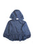 A Navy Rain Jackets from Petit Main in size 4T for girl. (Back View)