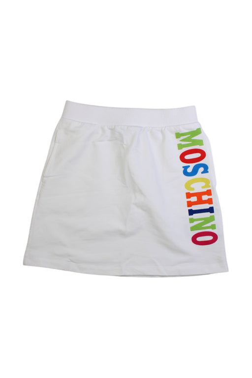 A White Short Skirts from Moschino in size 10Y for girl. (Front View)
