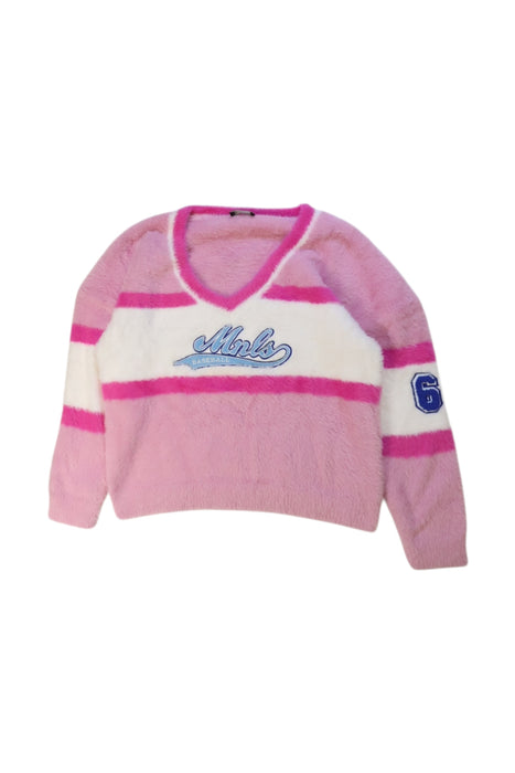 A Pink Long Sleeve Tops from Monnalisa in size 8Y for girl. (Front View)