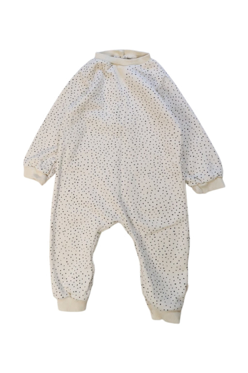 A White Onesies from Piupiuchick in size 18-24M for neutral. (Front View)
