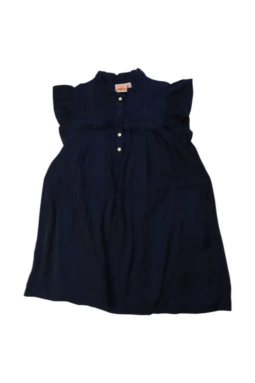 A Navy Sleeveless Dresses from As Know As Ponpoko in size 5T for girl. (Front View)