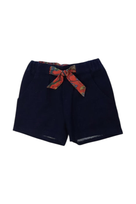 A Navy Shorts from As Know As Ponpoko in size 4T for girl. (Front View)