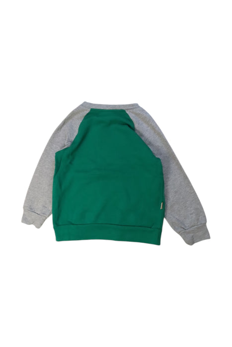 A Green Sweatshirts from As Know As Ponpoko in size 5T for girl. (Back View)