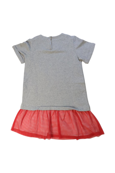 A Grey Short Sleeve Dresses from I Pinco Pallino in size 5T for girl. (Back View)