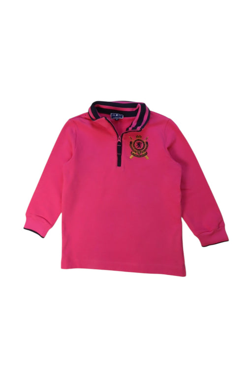 A Pink Long Sleeve Polos from Nicholas & Bears in size 4T for girl. (Front View)