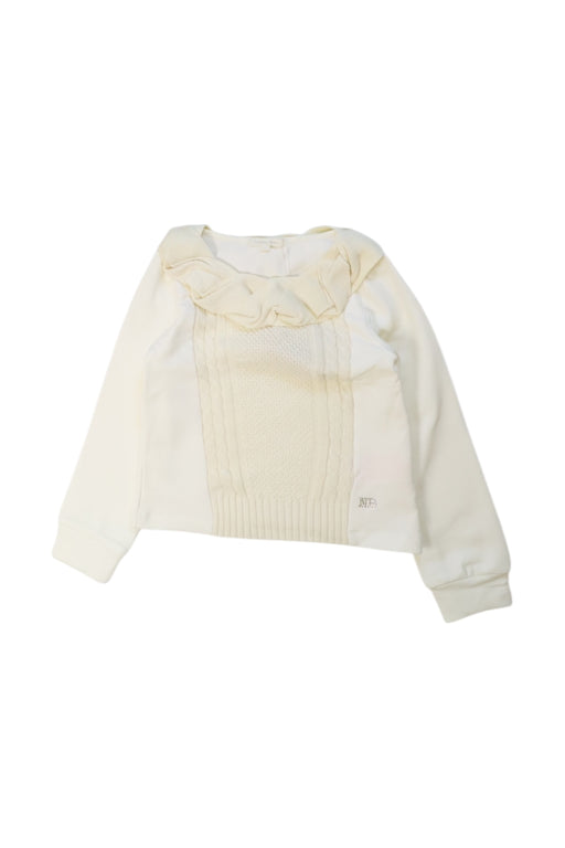 A White Knit Sweaters from Nicholas & Bears in size 6T for girl. (Front View)