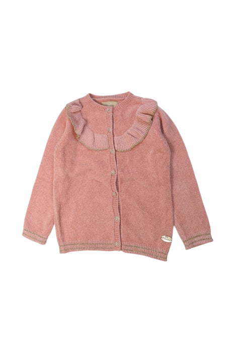 A Pink Cardigans from Chickeeduck in size 5T for girl. (Front View)