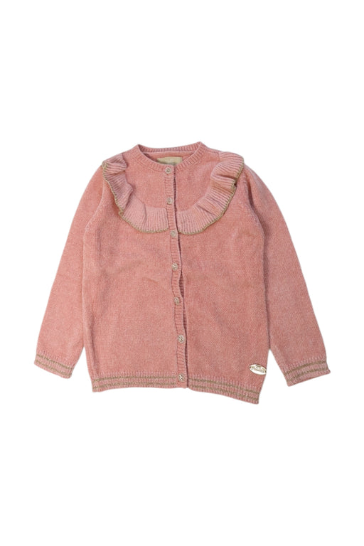 A Pink Cardigans from Chickeeduck in size 5T for girl. (Front View)
