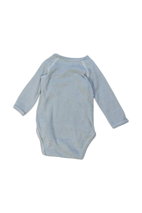 A Blue Long Sleeve Bodysuits from Petit Bateau in size 0-3M for neutral. (Back View)