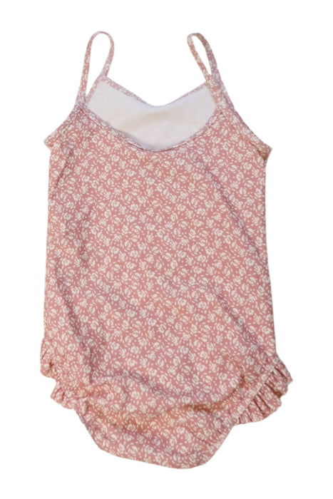 A Pink Sleeveless Rompers from Petit Bateau in size 3T for girl. (Back View)