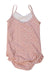 A Pink Sleeveless Rompers from Petit Bateau in size 3T for girl. (Back View)
