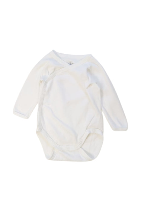 A White Long Sleeve Bodysuits from Petit Bateau in size 0-3M for neutral. (Front View)