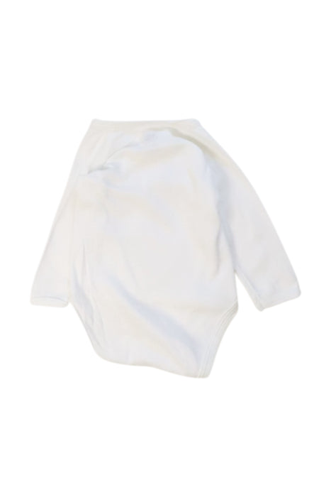 A White Long Sleeve Bodysuits from Petit Bateau in size 0-3M for neutral. (Back View)