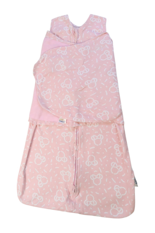 A Pink Sleepsacs from HALO in size 3-6M for girl. (Front View)