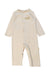 A Beige Long Sleeve Bodysuits from Natures Purest in size 3-6M for neutral. (Front View)