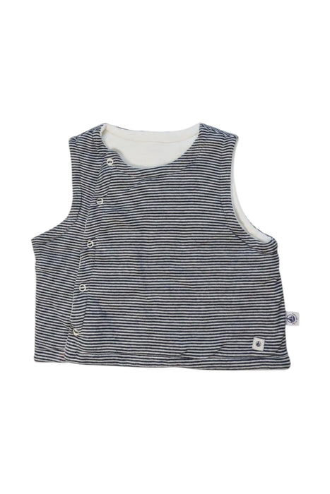 A Navy Outerwear Vests from Petit Bateau in size 18-24M for neutral. (Front View)