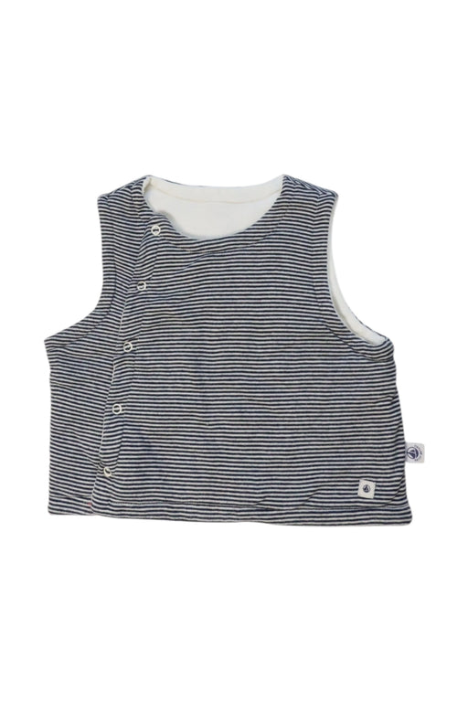 A Navy Outerwear Vests from Petit Bateau in size 18-24M for neutral. (Front View)
