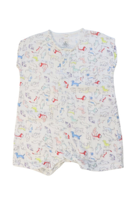 A Multicolour Short Sleeve Rompers from Petit Bateau in size 3-6M for neutral. (Front View)
