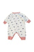 A White Onesies from Petit Bateau in size 0-3M for neutral. (Back View)