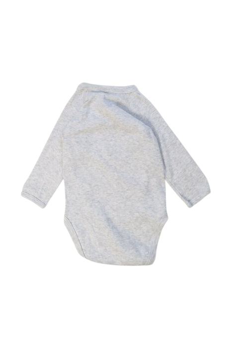 A Grey Long Sleeve Bodysuits from Petit Bateau in size 3-6M for neutral. (Back View)