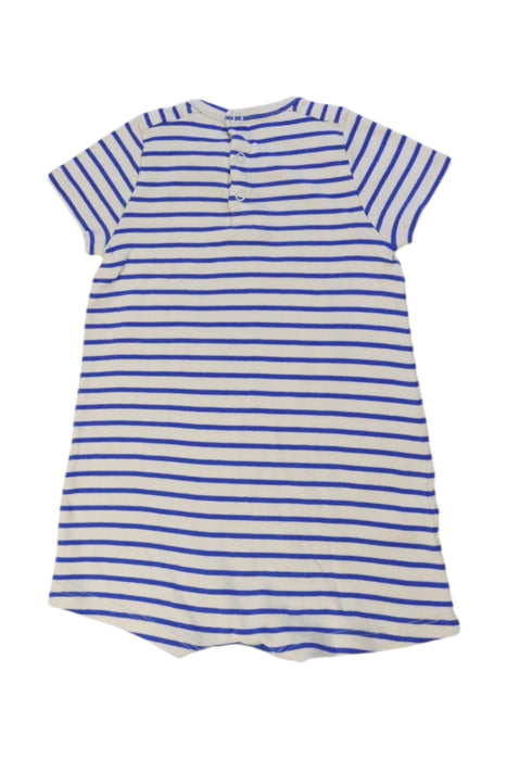 A Blue Short Sleeve Rompers from Petit Bateau in size 3-6M for boy. (Back View)