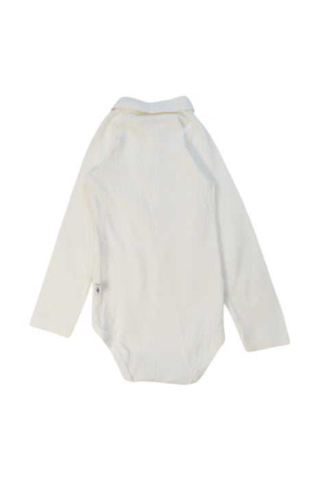 A Ivory Long Sleeve Bodysuits from Petit Bateau in size 3-6M for neutral. (Back View)