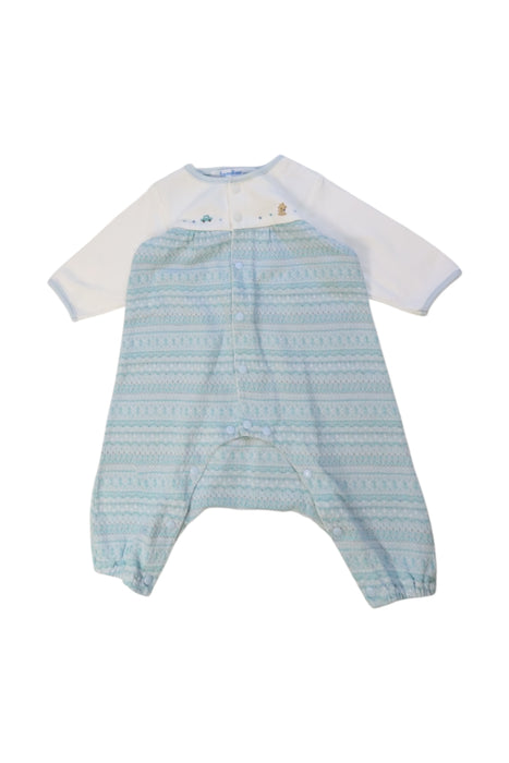 A Blue Long Sleeve Rompers from Familiar in size 3-6M for boy. (Front View)