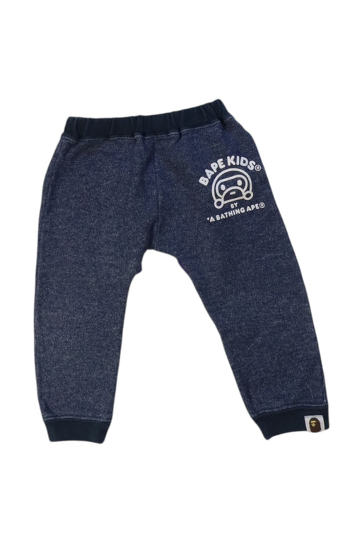 A Navy Sweatpants from BAPE KIDS in size 12-18M for boy. (Front View)