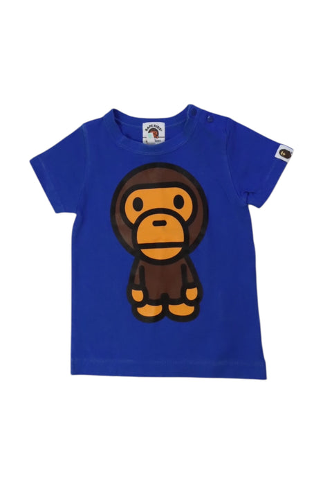 A Blue Short Sleeve T Shirts from BAPE KIDS in size 12-18M for boy. (Front View)