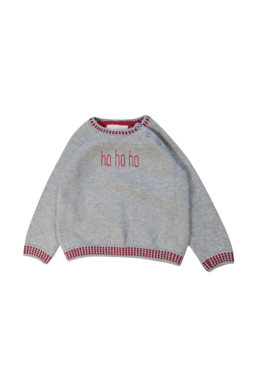 A Grey Crewneck Sweatshirts from The Little White Company in size 6-12M for boy. (Front View)
