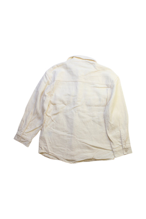 A Ivory Long Sleeve Shirts from Seed in size 5T for boy. (Back View)