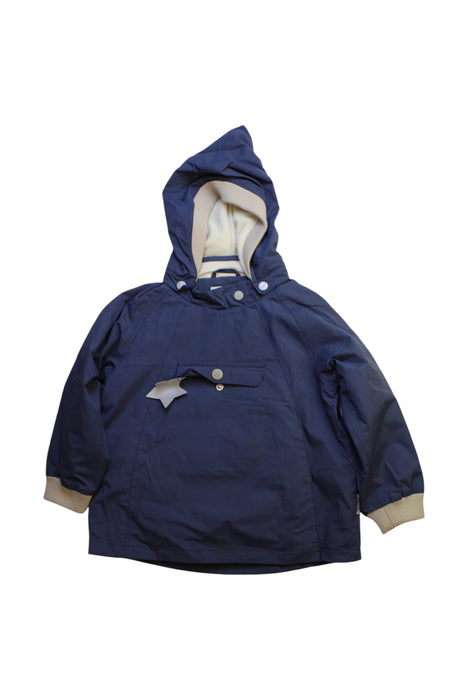 A Navy Rain Jackets from Mini A Ture in size 4T for boy. (Front View)