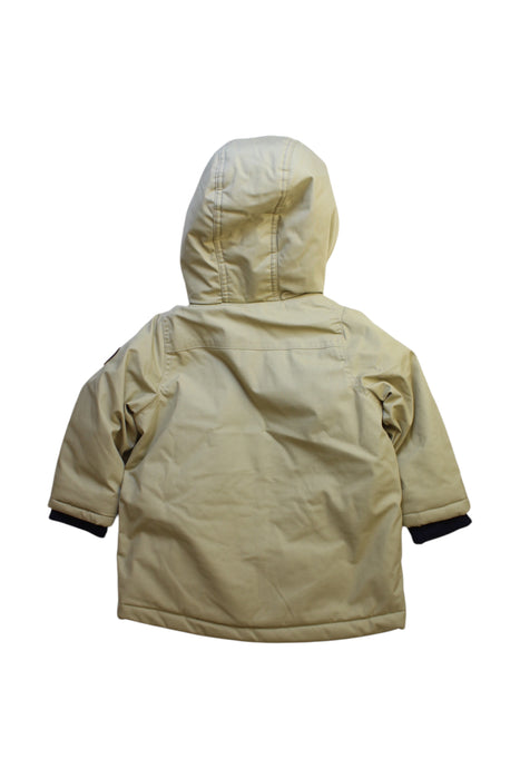 A Beige Coats from Petit Bateau in size 3T for boy. (Back View)