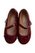 A Burgundy Dress Shoes from Pompkins in size 4T for girl. (Back View)