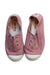 A Pink Slip Ons from Cienta in size 4T for girl. (Back View)