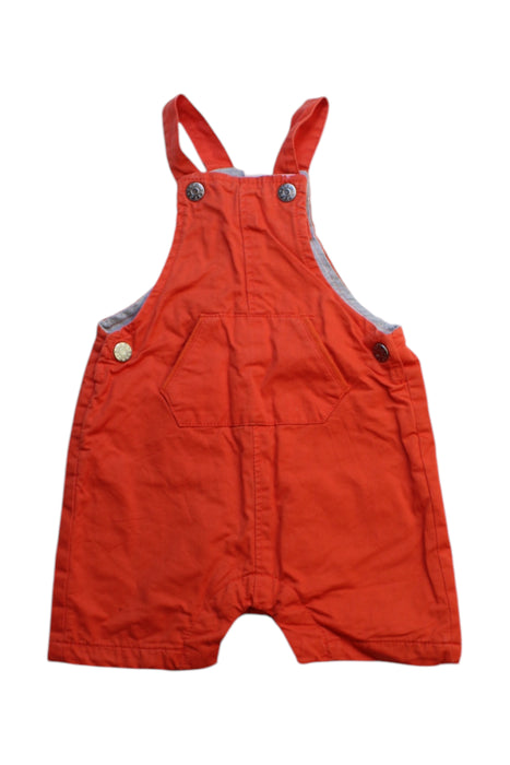 A Orange Overall Shorts from Seed in size 3-6M for neutral. (Front View)