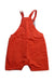 A Orange Overall Shorts from Seed in size 3-6M for neutral. (Back View)
